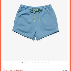 Kids' Blue Drawstring Cotton Shorts